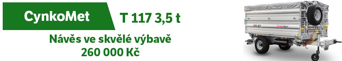 Návěs Cynkomet v supr výbavě za 260 000 Kč
