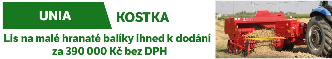 Lis na malé hranaté balíky k dodání klidně zítra za cenu 390 000 Kč bez DPH