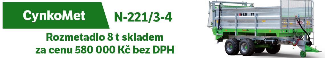 : Rozmetadlo 8t skladem k dodání za cenu 580 000 Kč bez DPH