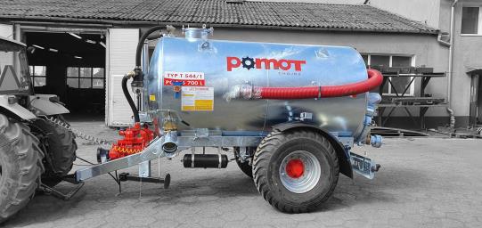 Traktorový fekální návěs POMOT T 544/1 objem 6700 litrů